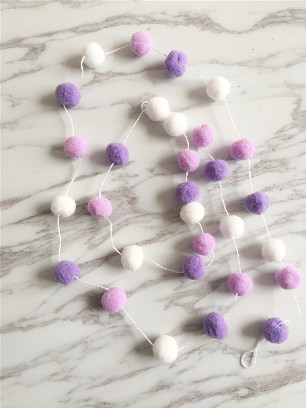 3m wollen bollen handgemaakte slaapkamerdecoratie muurdecoratie huisdecoratie ornament hangende babykamer pompom slinger decoratie kinderkamer kinderen: 011