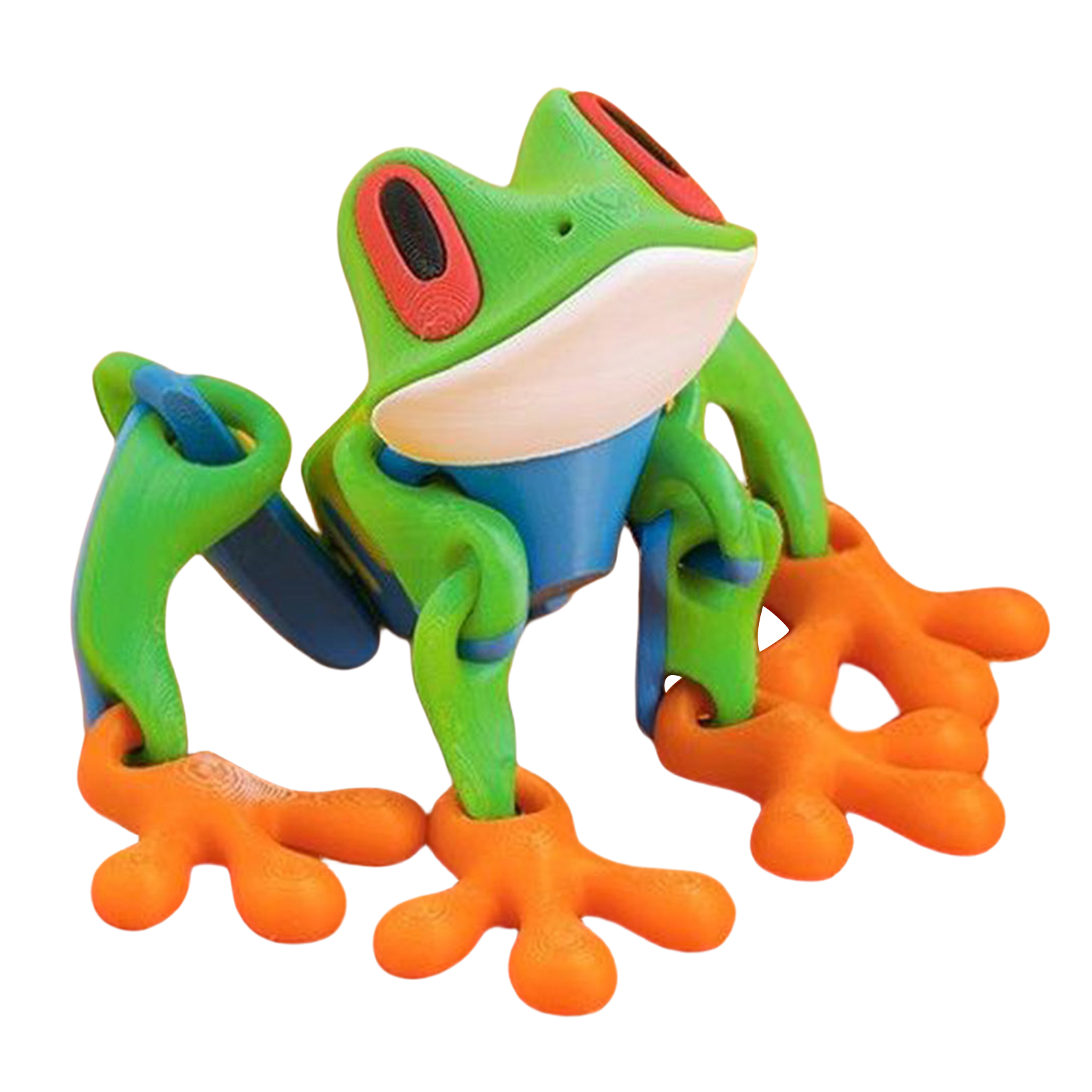 3D-printen Kikker Koelkastmagneten Gewrichten Beweegbare Boomkikker Koelkastmagneet Desktop Ornamenten Gesimuleerde Diermodel Decoratie: Licht Geel