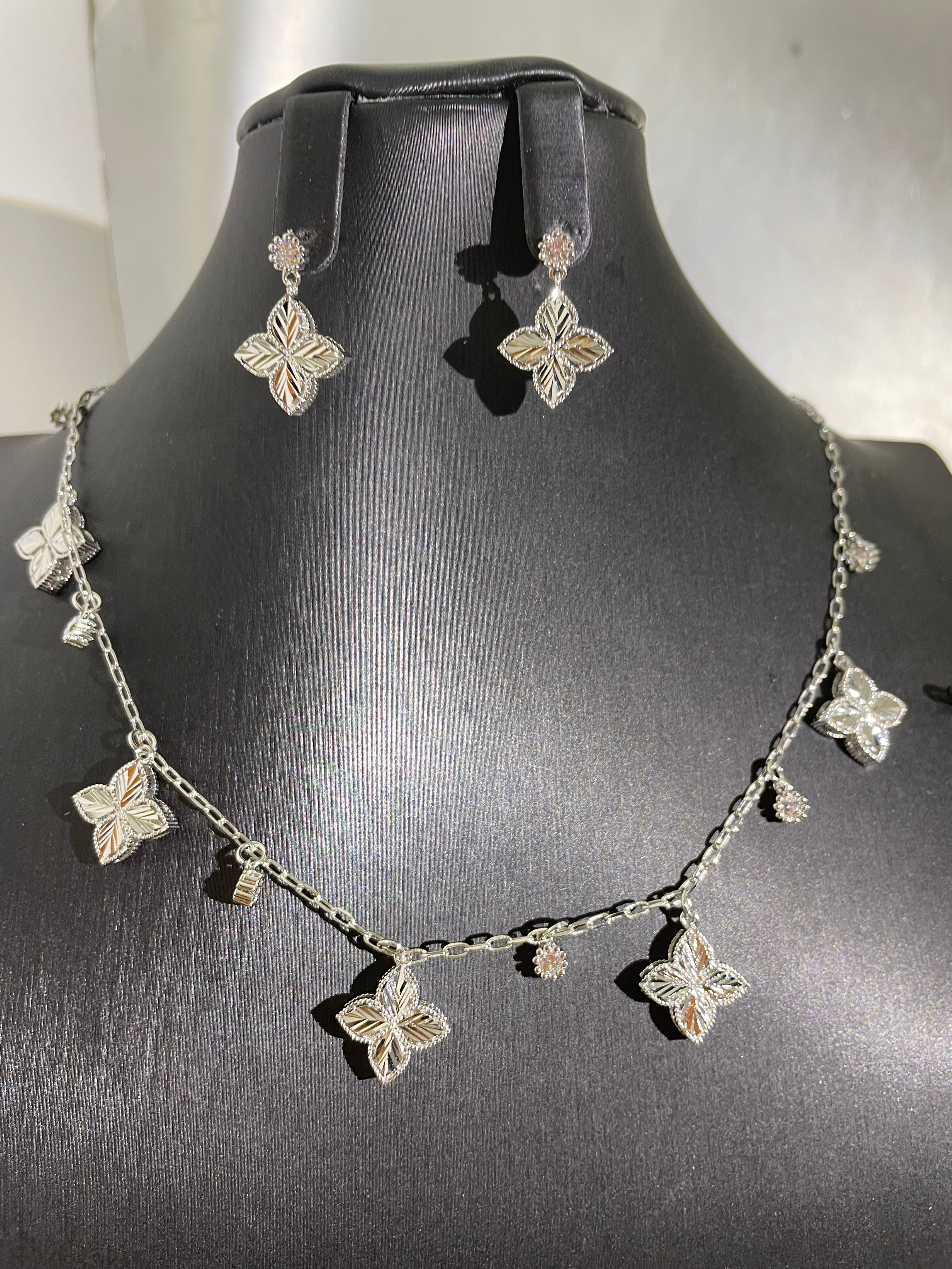 Janekelly-conjunto de joyas de circonia cúbica para mujer, conjunto completo de joyería de boda, cristal de Zirconia cúbica, Zirconia, zirconita, zirconita, de lujo, para , 4 unidades: Bañado en rodio de imitación