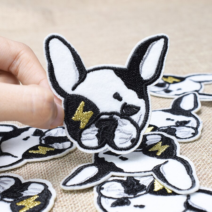10 stuks borduurpatches met hondenmotief voor kleding, strijkpatches, applicaties, borduurpatches voor kleding, stickers voor kleding, doe-het-zelf
