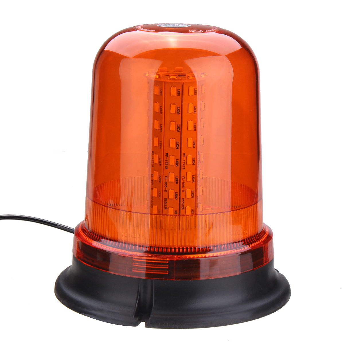 80 LED Magnetic Mount Rotating Flashing Amber Dome Beacon Recovery Warning Light Roadway Safety