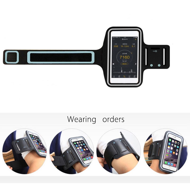 Zwart Waterdichte Gym Armbanden Voor meizu 16th x8 note 8 16X16 th Plus 15 m6 Pro 7 v8 6 MX6 M15 6 s Arm Band Bag Case run sport