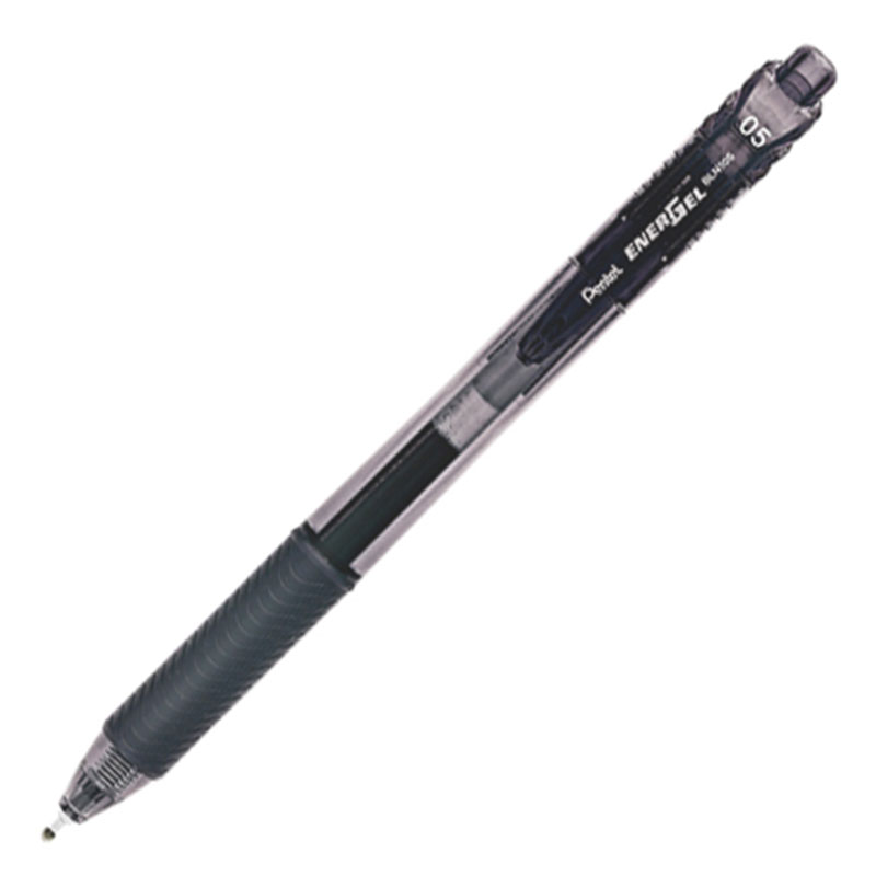 Bolígrafo de Gel líquido Pentel EnerGel BLN105, bolígrafo de secado rápido de 0,5mm, prensa Rollerball, punta de aguja de Metal, papelería escolar japonesa, 1 Uds.
