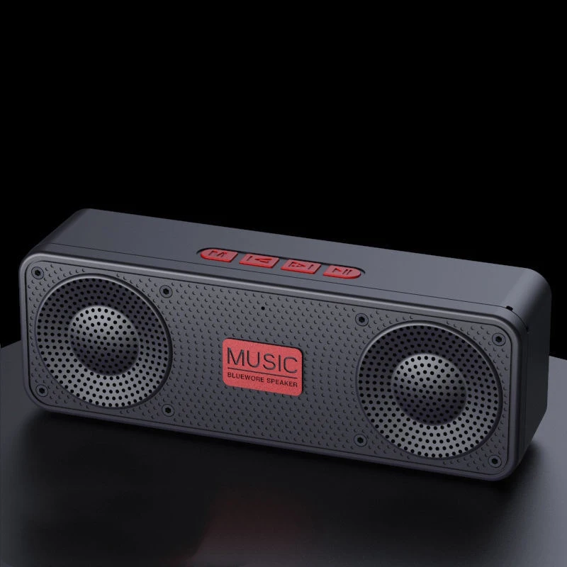 Altavoz inteligente Bluetooth inalámbrico S18 multifuncional con micrófono Audio para teléfono móvil ordenador Subwoofer tarjeta para exteriores Radio: Madera