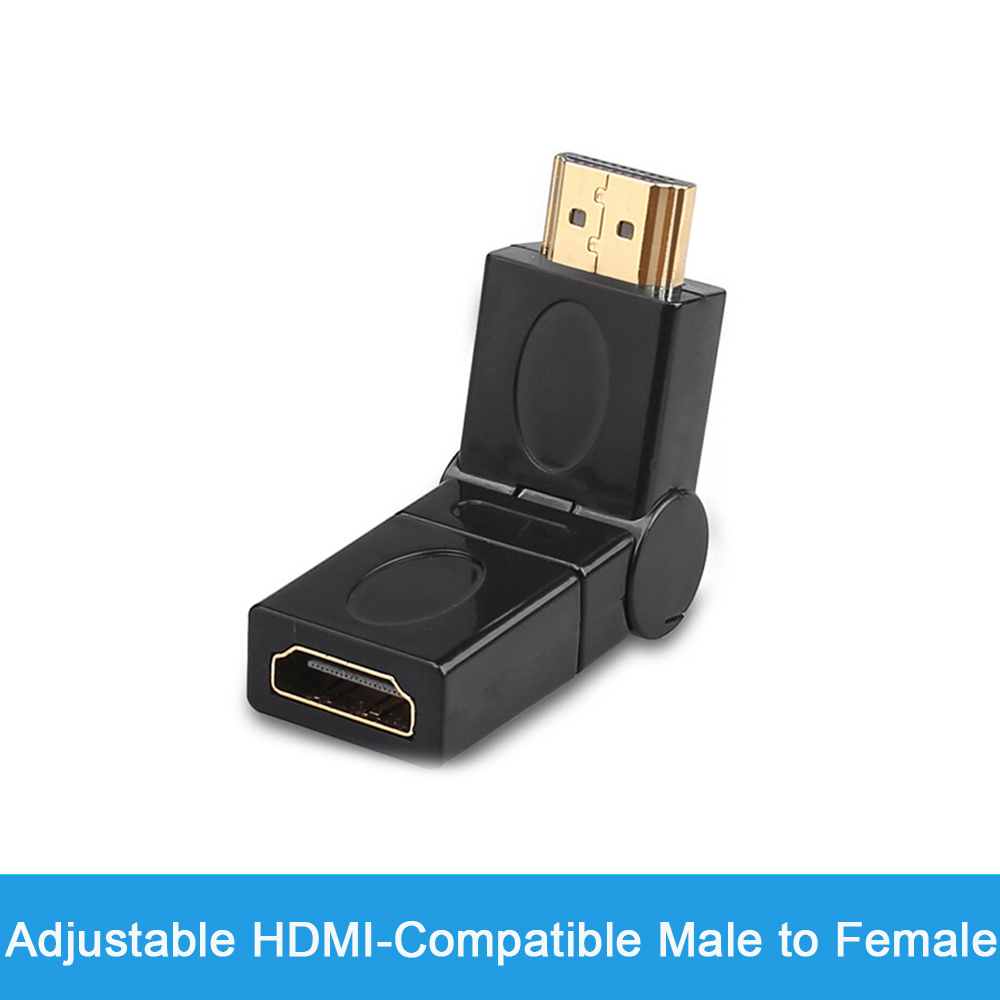 4K HD-connector Mini / Micro HDMI-compatibele extender HDMI-compatibele adapter 90 270 graden haakse man-vrouw converter: YELLOW