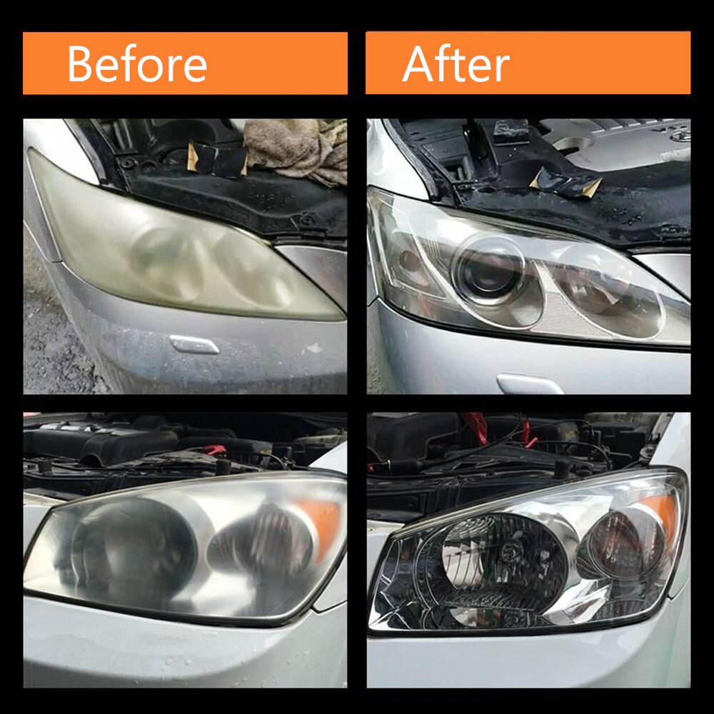 DIY Headlight Restoration Kit Headlamp Brightener Polishing Restores Clarity Anti-scratch UV protective For car headlamp lens