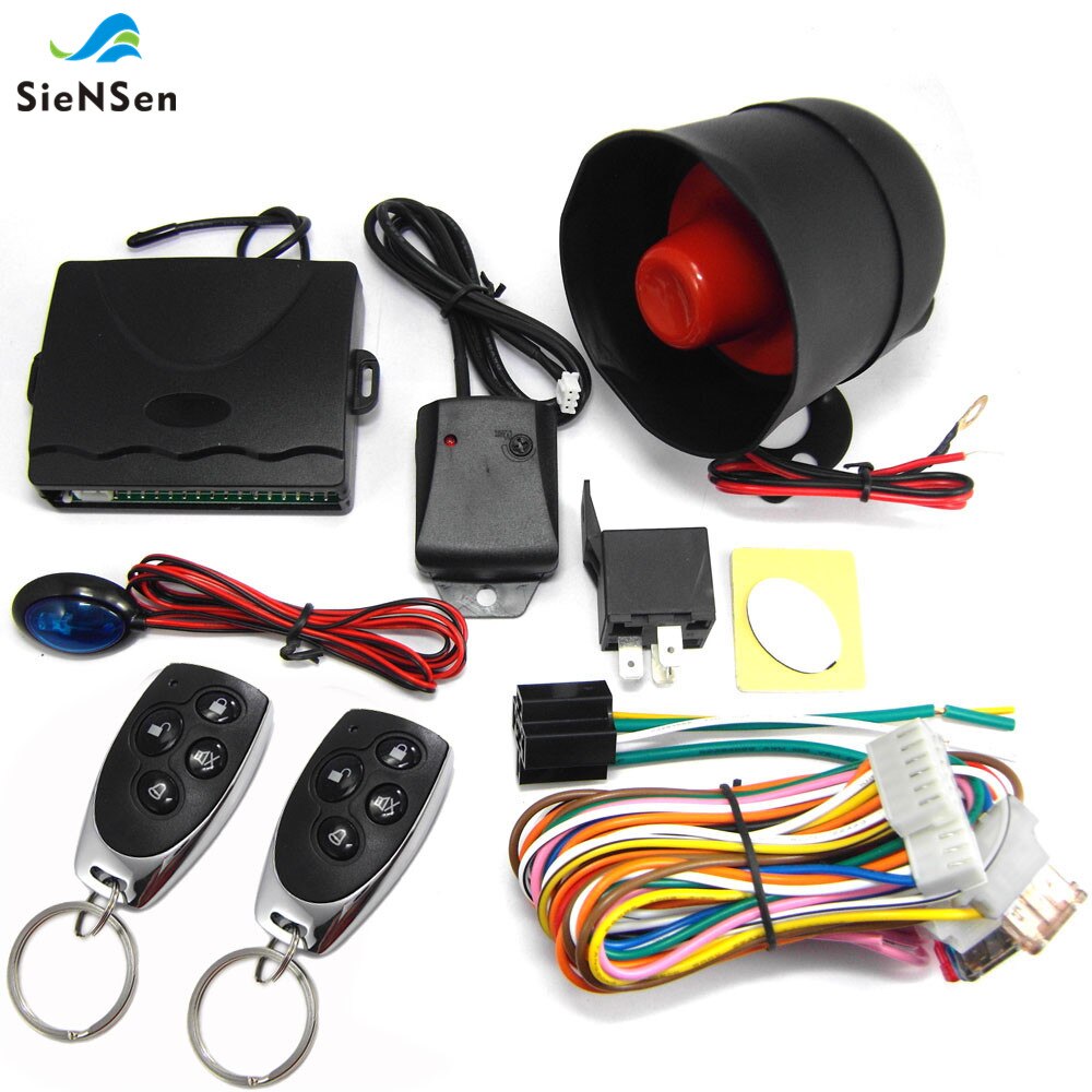 SieNSen 1 Set Car Vehicle Protection Alarm Security Warning System Entry Keyless Siren +2 RF Remotes M802B: M802B-8172