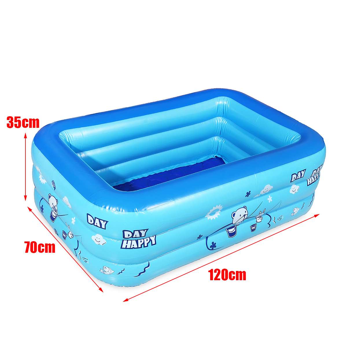 Children&#39;s inflatable swimming pool bath tub baby kids home outdoor large swimming pool inflatable square swimming pool: Default Title