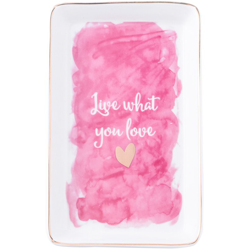 Creativity Flamingo Porcelain Square Plate Dish Ceramic Dessert Plate Ewellery Tray Storage Plate Snack Decorative Plate Set
