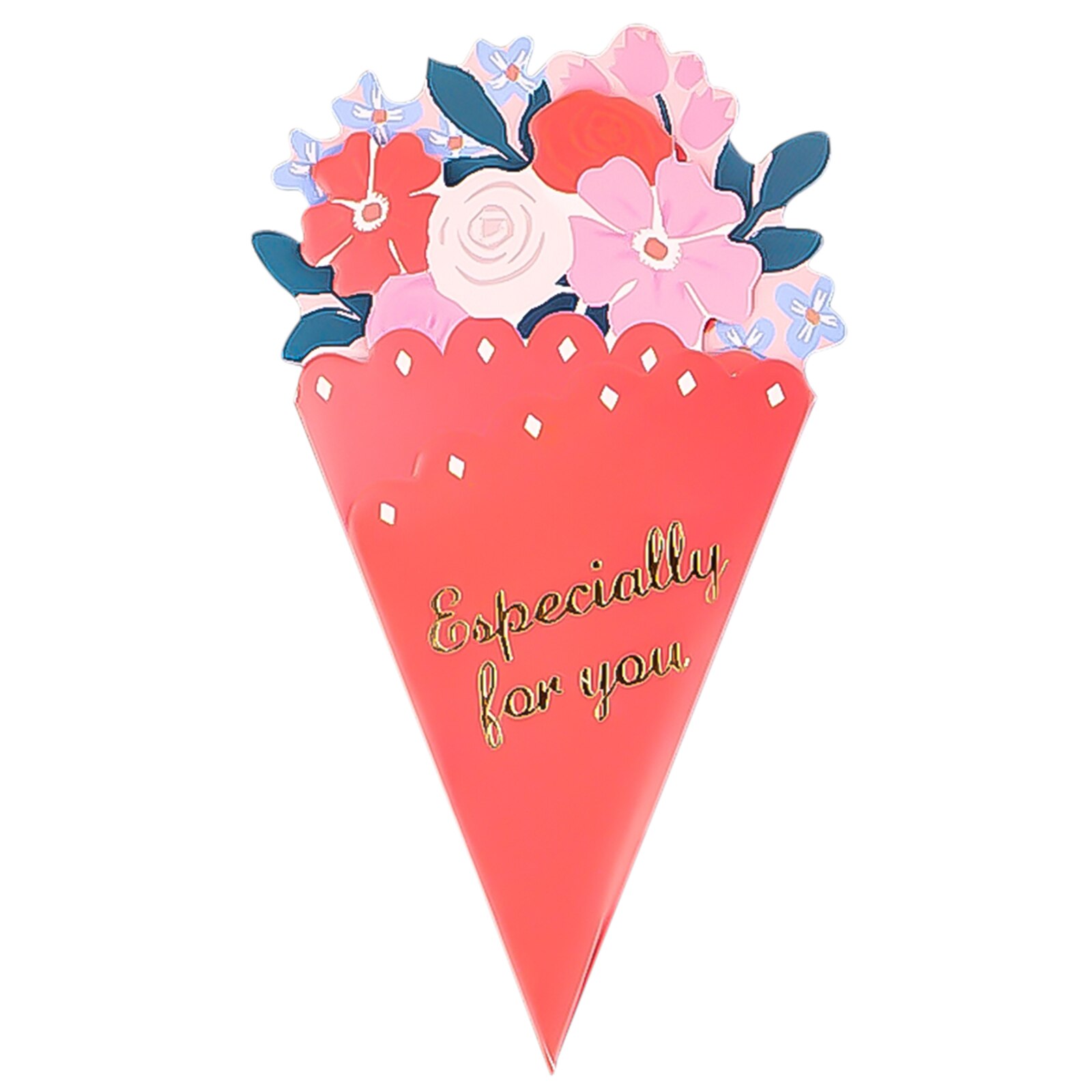 3D Mothers Day Cards Heart Flowers Bouquet Greeting Cards Wedding Anniversary with Envelope Birthday Card For Mom: 04