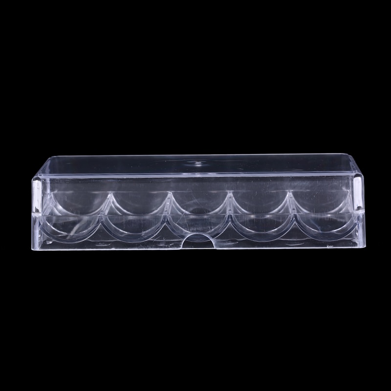 Pokermarker set box poker akryl fina marker genomskinlig box casino spel bricka chips box med lock pokermarker