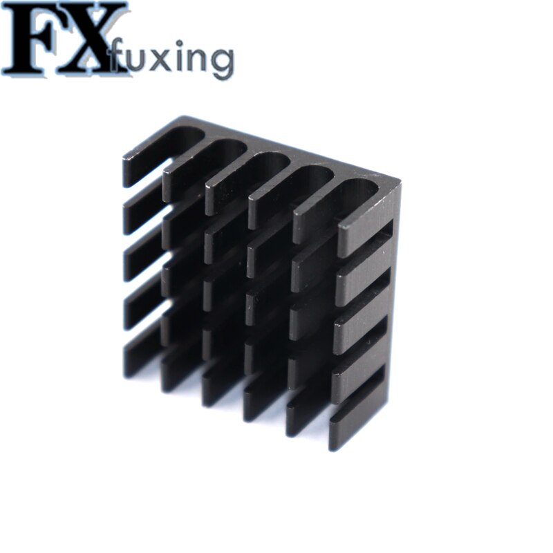 10pcs Heatsink Cooling Fin Aluminum Radiator Cooler Heat Sink for IC Chip LED 22*22*10mm Black 22X22X10 mm LED Radiator 22*22*10