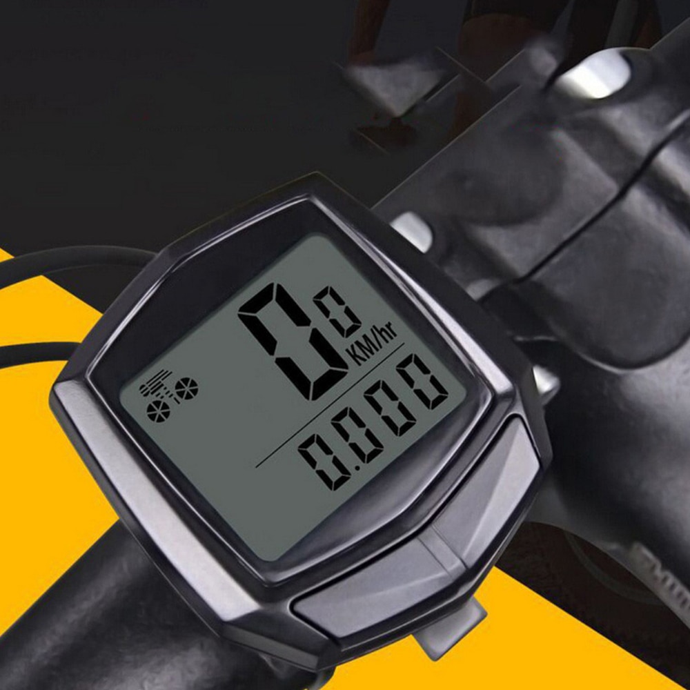 Bike Fietsen Kilometerteller Stopwatch Snelheidsmeter Horloge Led Digitale Rate Mtb Fiets Waterdichte Bedrade Multi-Functionele Kilometerstand
