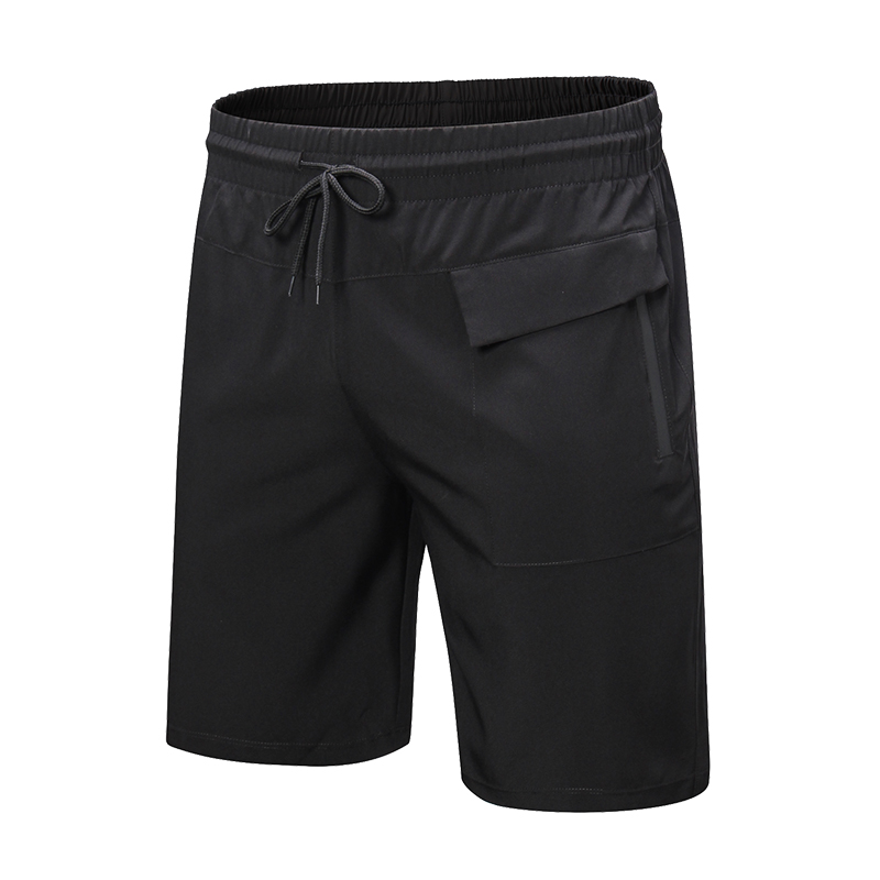 neue männer Zipper Tasche Shorts Männer Rush Quick Dry Gym Fitness Lose Outdoor Sport Shorts männer atmungsaktive Shorts: Black / M