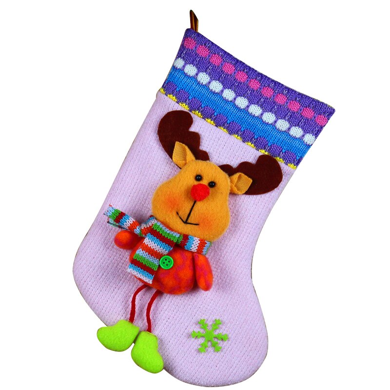 25*13cm 5 stk julesok santa snemand hjorte mønster taske til festival dekoration ,5 yc 7716: 1091282006