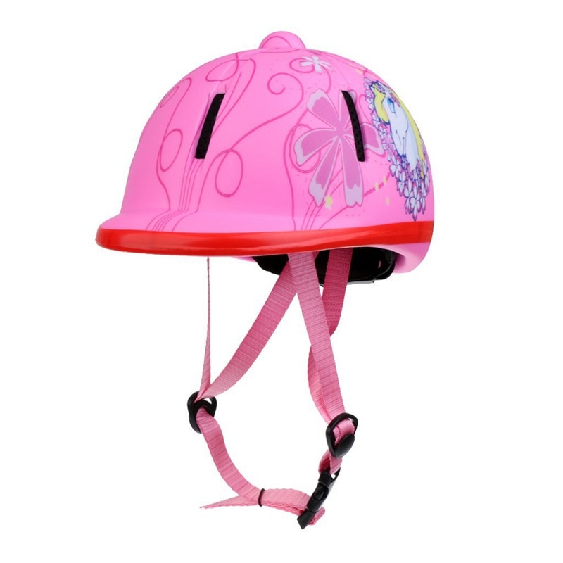 Children Kids Adjustable Horse Riding Hat/Helmet Head Protective Gear - Snow Pink: Default Title