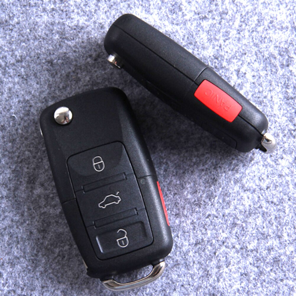 4 Button Remote Key Replacement Flip Car Key Case Styling Folding Blade Key Shell Replacement Uncut Blade Key Shell With Pad