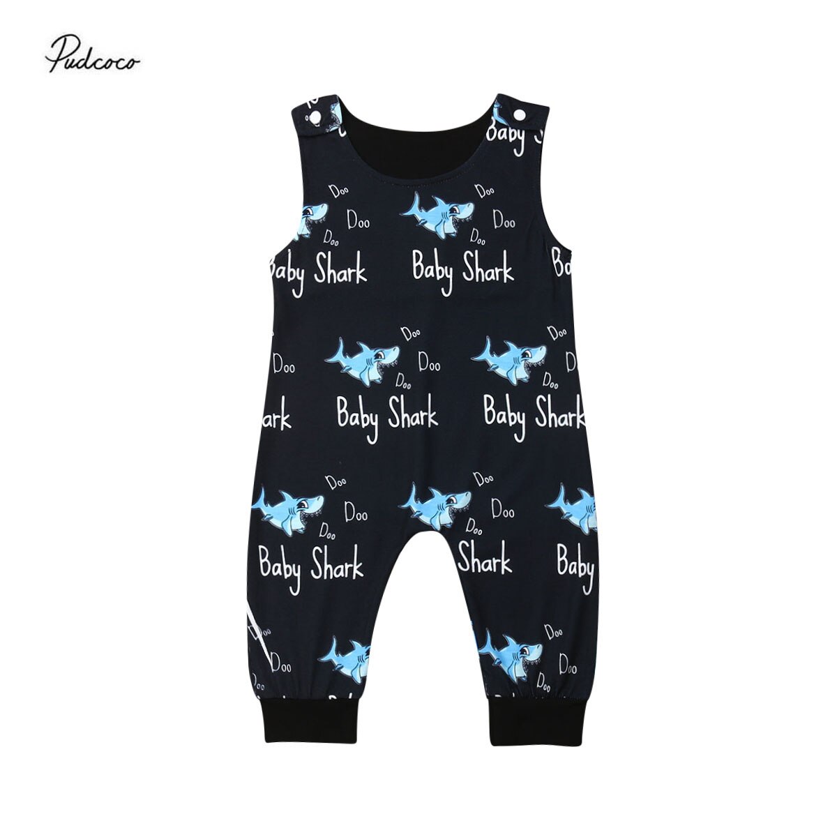 0-24M bébé garçon infantile barboteuse été poisson Animal imprimé sans manches combinaison combishort tenue coton vêtements