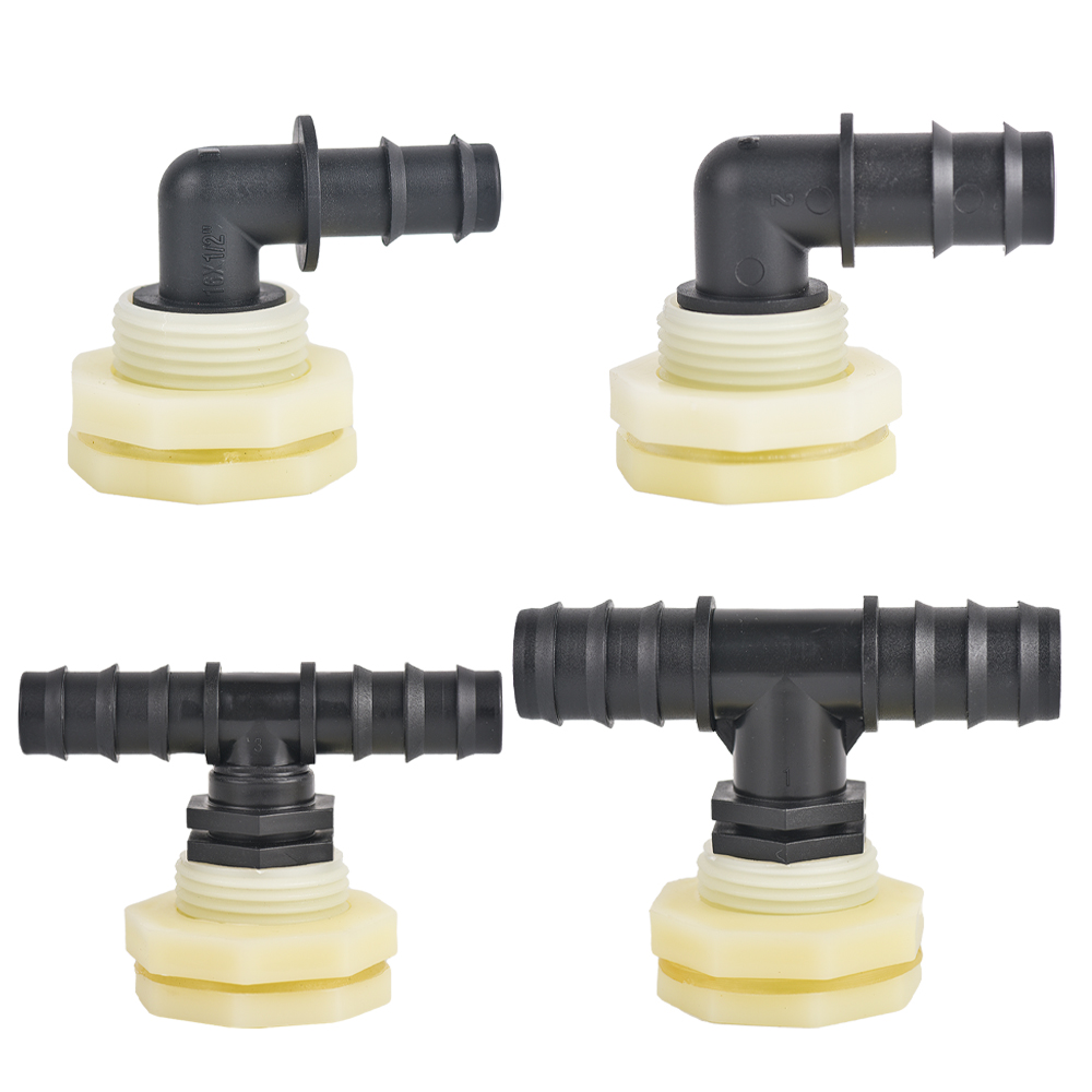 1/2 3/4 Zoll PVC-Schott-Wassertank-Anschluss-Adapter, passend für Stecker, Montage, Entwässerung für Regenfässer, Aquarien