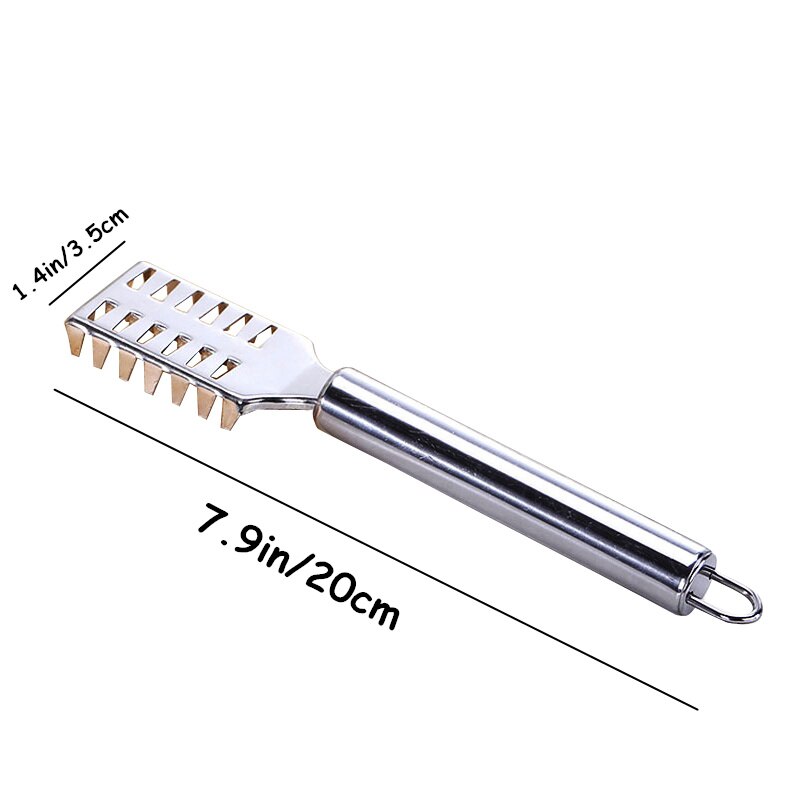 Stainless Steel Fish Scaler Tool - Right-Hand Design, Scale Remover Scraper For Cleaning Fish