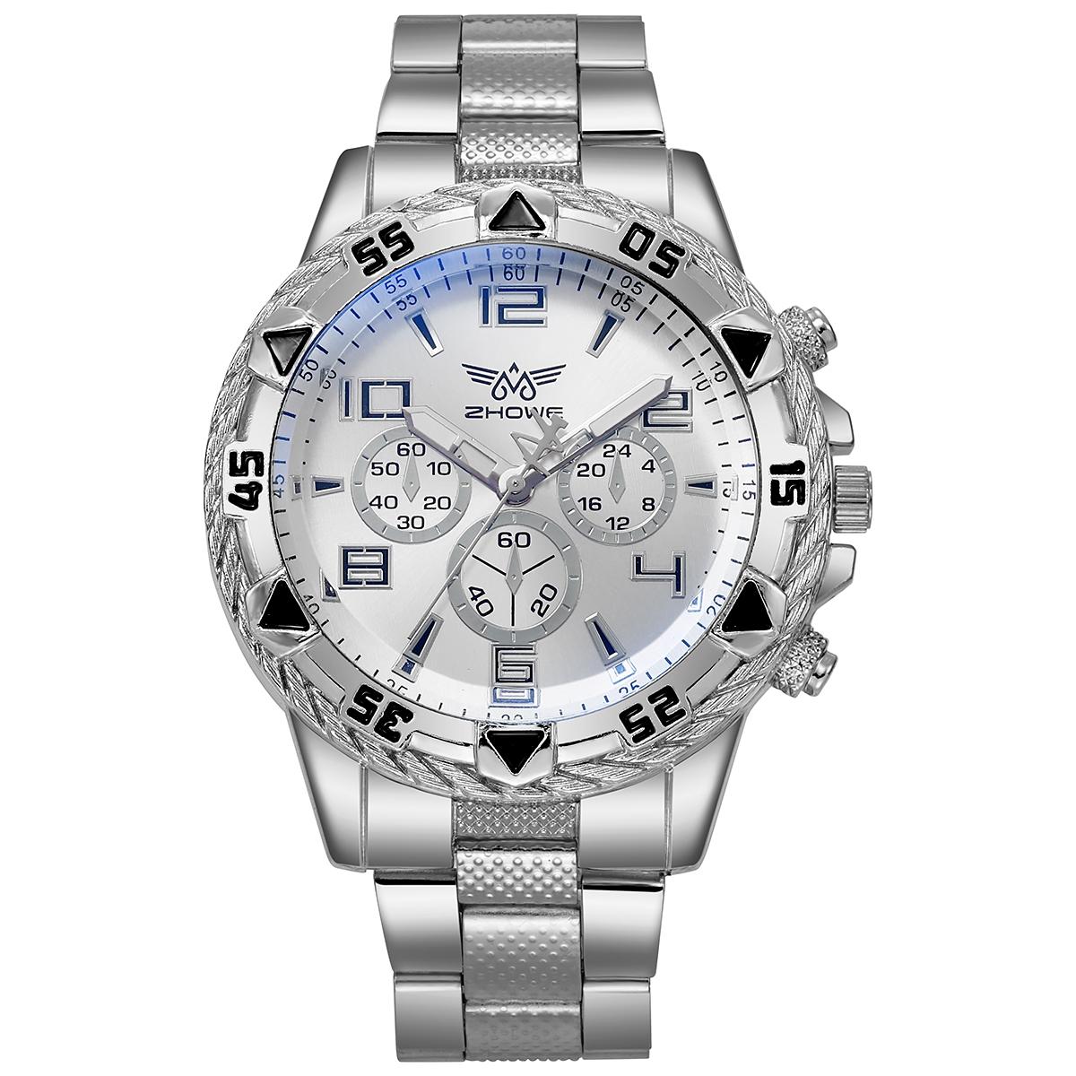Rock Heavy populaire grand cadran hommes montres à Quartz horloges mannen mуж sengе montre-bracelet pour homme de de luxe Relogio Masculino Saat: Café