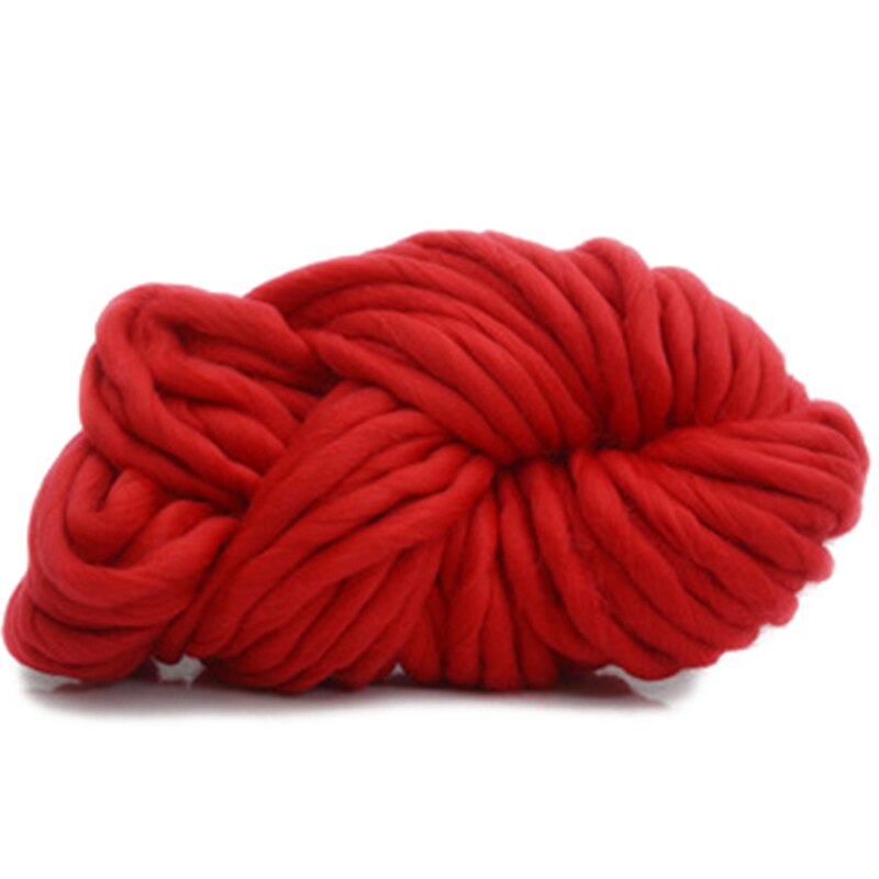 Håndstrikket Tæppe Garn - Super Tykt Chunky Garn - 250g pr. Parti: Rød