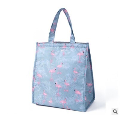 Draagbare Opvouwbare Isolatie Zakken Flamingo Lunch Tas Doos Picknick Tote Koeler Opbergtas Thermische Koeler Lunchbox: F