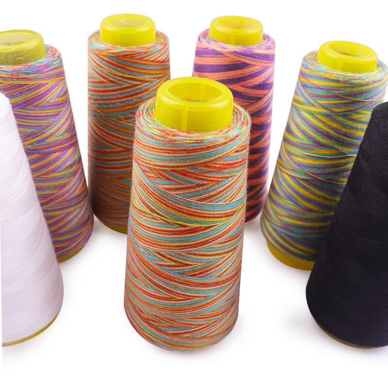 Gradient Color Polyester Sewing Thread Sewing Supplies High Tenacity Cotton Machine Overlock Sewing Accessories DIY