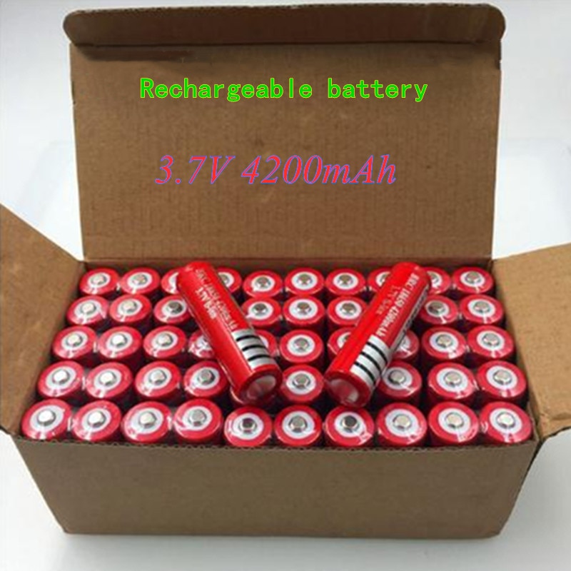 100% original 18650 Rechargable Battery 18650 4200 mAh 3.7 V Battery for LED Lantern torch
