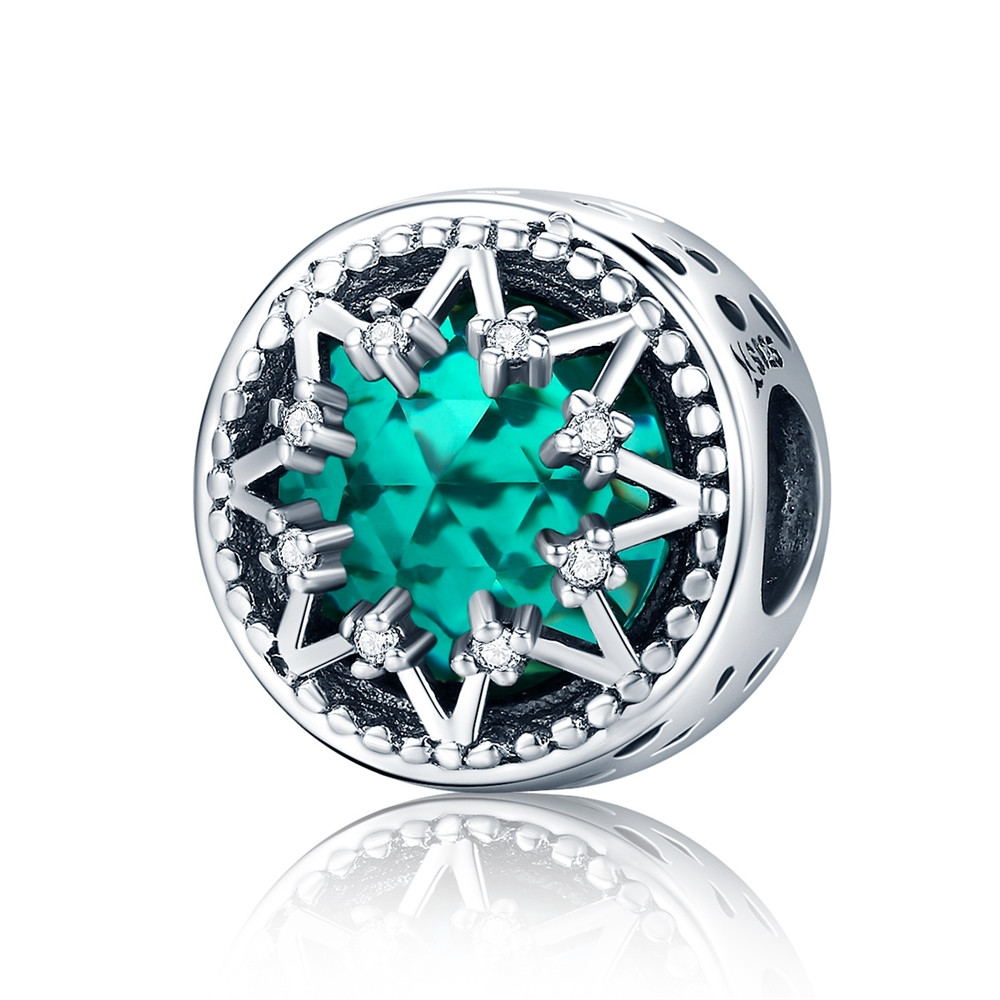 BISAER 925 Sterling Zilver Kerst Bedels Sneeuwvlokken Sneeuwpop Kerstboom Kralen fit Kralen voor Zilveren 925 Sieraden Maken: ECC308