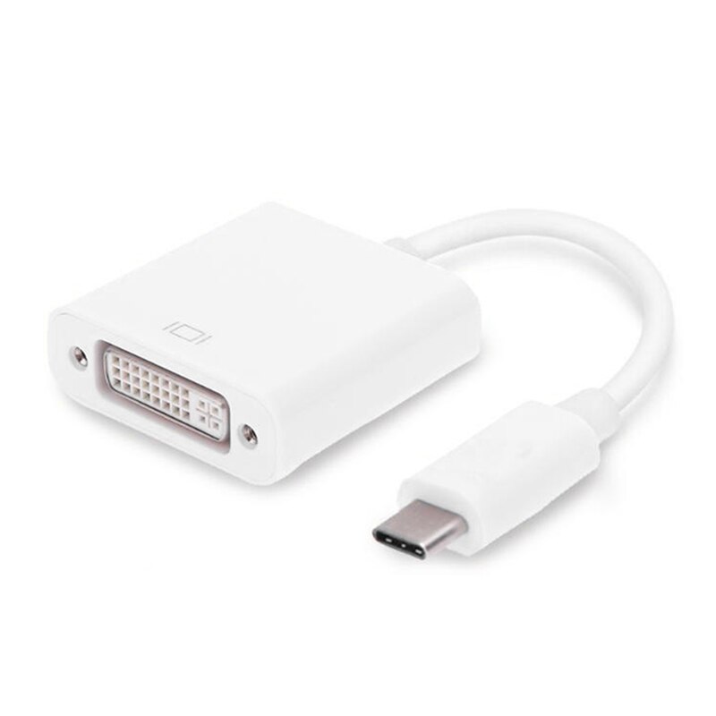 -USB3.1 Type-C To DVI HD Conversion Cable 1080P Portable Extended Power Adapter Cable Connector Converter: Default Title