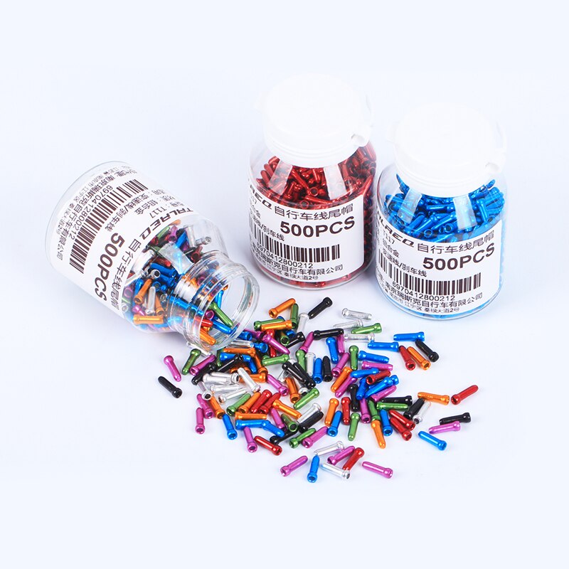 Risk 10pcs Aluminum Bicycle Brake Shifting Cable End Cap Ultralight 7 Colors Bike Brake Derailleur Line Cap Cables Cover
