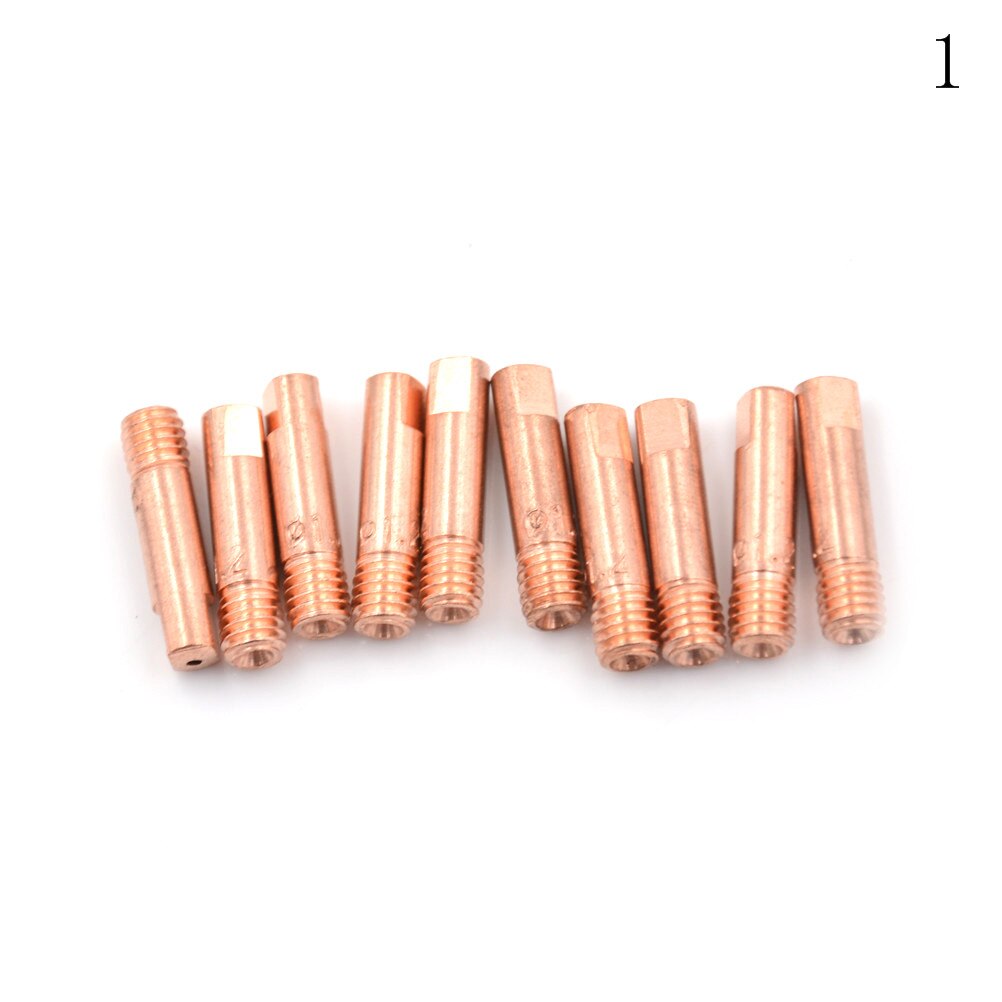 10Pcs/Pack Conductive Nozzle 1.0mm 1.2mm MB-15AK MIG/MAG Welding Weld Torch Contact Tips Holder Gas Nozzle Part Tool Set