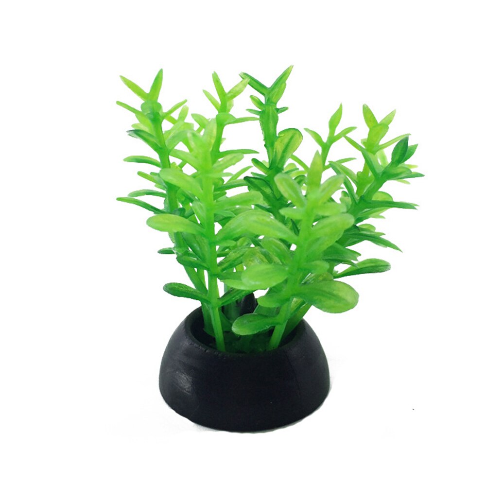 1pc simulering konstgjorda växter akvarium dekor vatten ogräs prydnad växt akvarium akvarium gräs 2.5 x 5cm dekoration #2