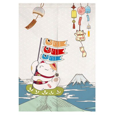 Japanse Windgong Deur Gordijn Partitie Gordijn Keuken En Badkamer Decoratieve Half Gordijn Feng Shui Gordijn Noren: 03 / 85x150cm