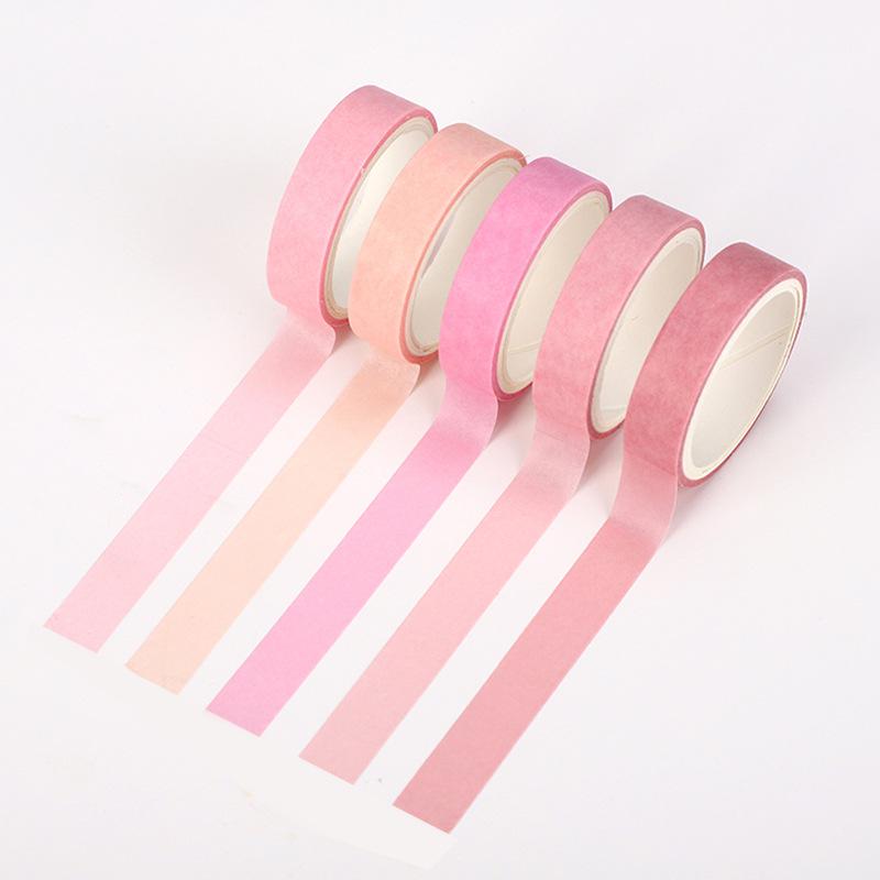 5 rollen/set kleurrijke print washi tape japans papier diy planner afplaktape plakband sticker decoratieve briefpapier tape: 6