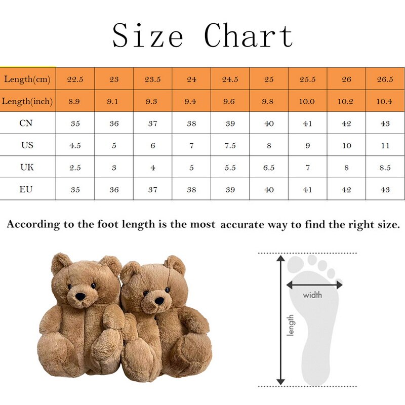 Kvinder sød bjørn plys tøfler tegneserie sød bjørn hus tøfler vinter varm furry faux fur slides kvinde furry flip flop sko