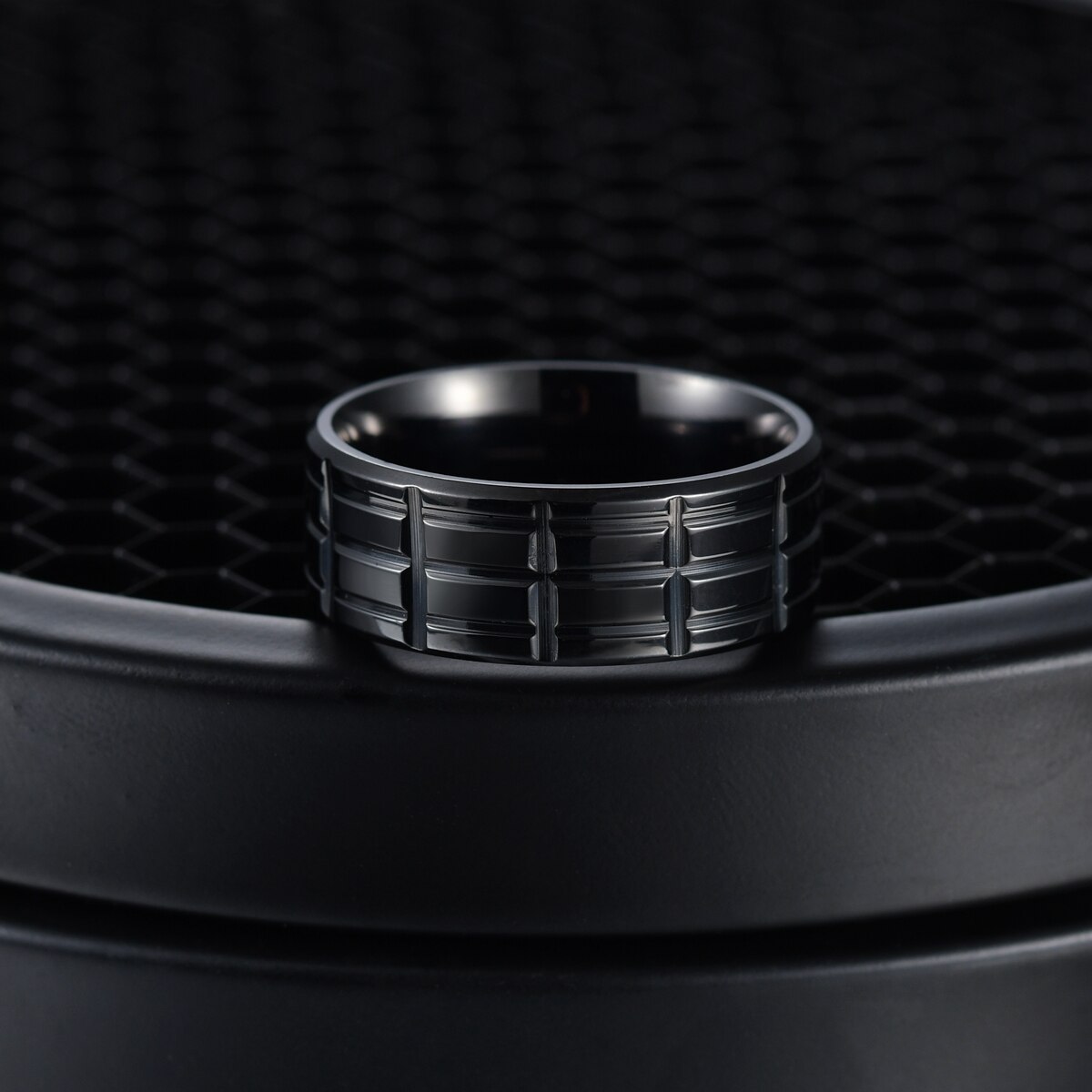 Mænds titanium stålring mat polering smykker jubilæum forlovelse bryllup løfte ring
