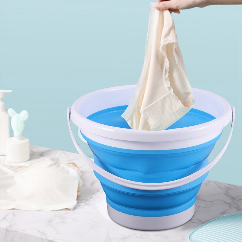 Mini Portable Bucket Turbine Washing Machine Foldable Bucket Type USB Laundry Clothes Washer Cleaner For Home Travel