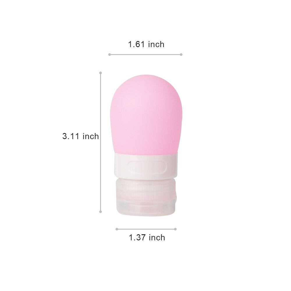 1/2/3 st set 38ml 60ml 80ml tomma silikon resepaket packpress flaska för lotion schampo bad små provbehållare: 1pc rosa