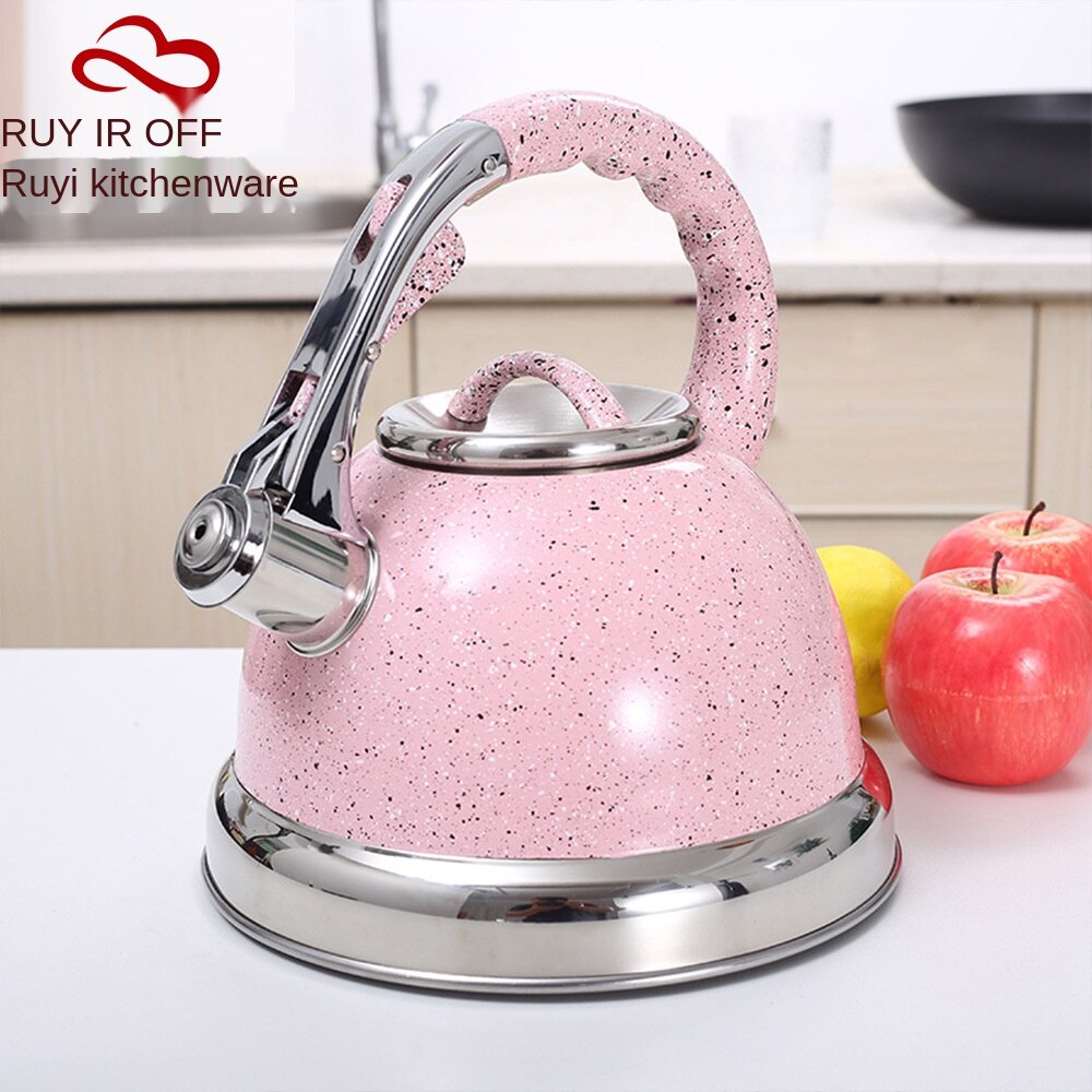 Stainless Steel Coffee Teapot Induction Whistle Tea Kettle Stove Tops 704G 3.5L