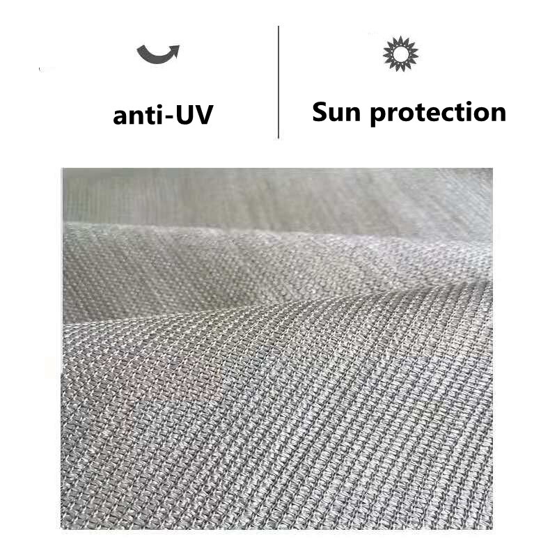 Red de sombra para jardín, invernadero, planta suculenta, piscina al aire libre, HDPE, Anti-UV, gris plateado,