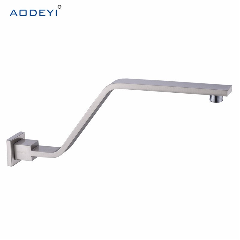 Brass Shower Arm Heighten Shower Head Chrome Brushed Nickel Oil Rubbed Bronze Wall Mounted Shower Arm Extension: Brushed Nickel