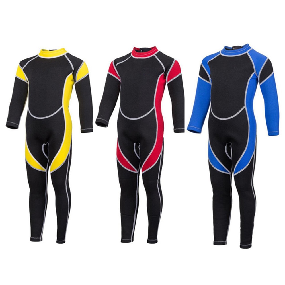 Combinaison de plongée en néoprène pour enfants, maillot de bain à manches longues pour garçons et filles, une pièce de surf, apnée, rashguard