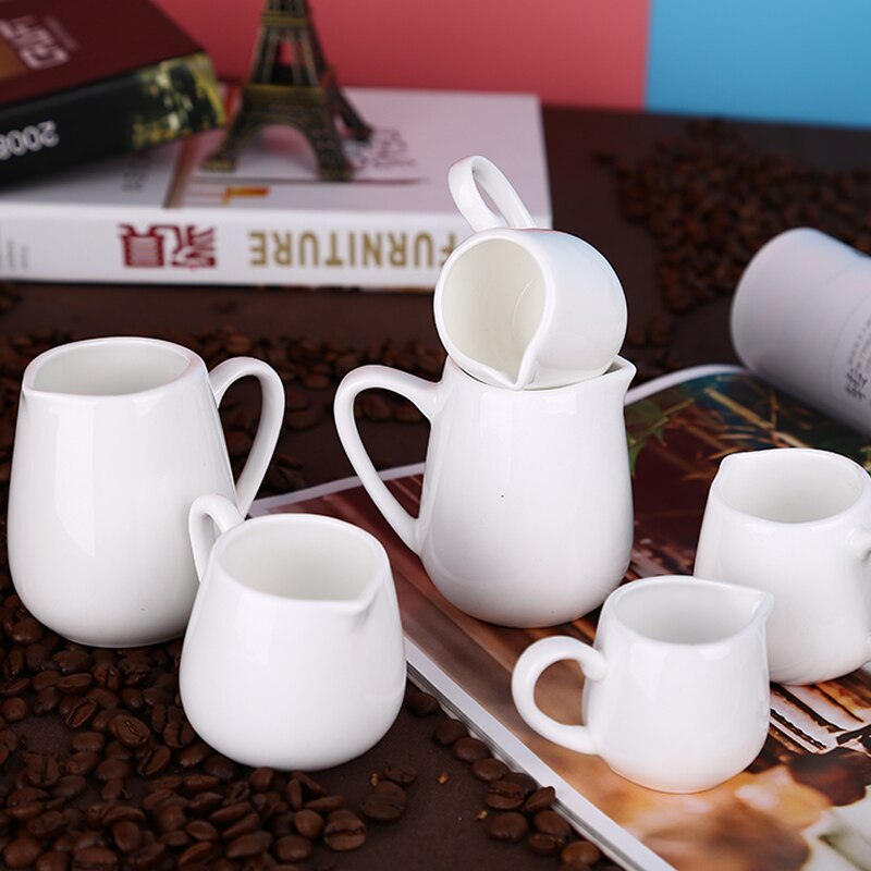 Creamer Tank Melk Kan Cup Honing Jar Koffie Containerjug Latte Melk Opschuimen Jug Pitcher Hand-held Espresso Pitcher Barista craft