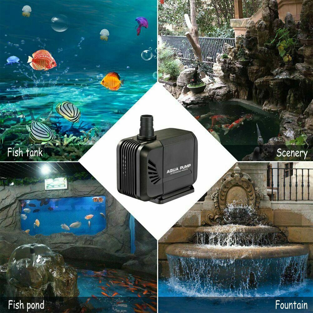 1500L/H Ultra-quiet Submersible Fish Tank Water Pumps Aquarium Pump 15W 220V Garden Pond Waterfall Fountain Sump Power Head Pump