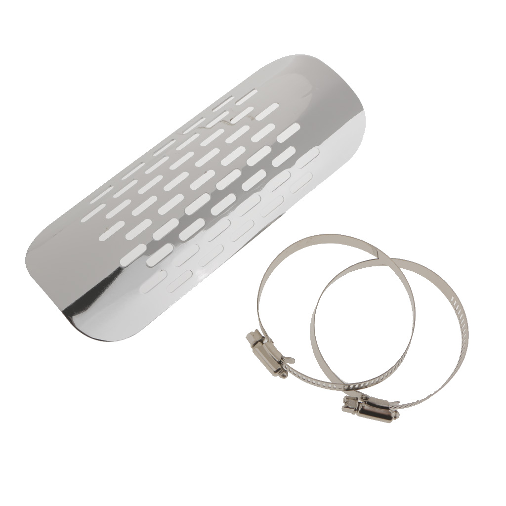 Pierced Exhaust Tube Heat Shield Cover Thermal Shroud For White