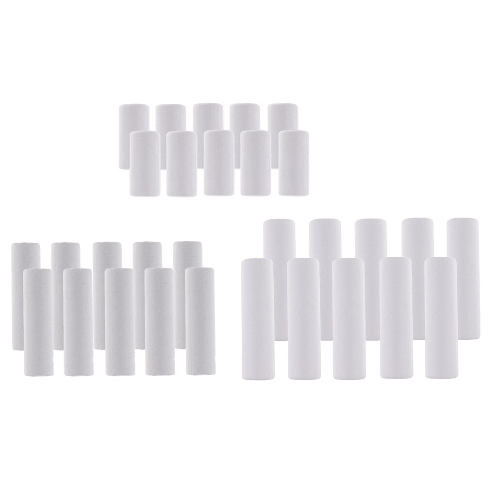 30 peças diy cilindro forma isopor espuma material para ofício 120/90/63mm