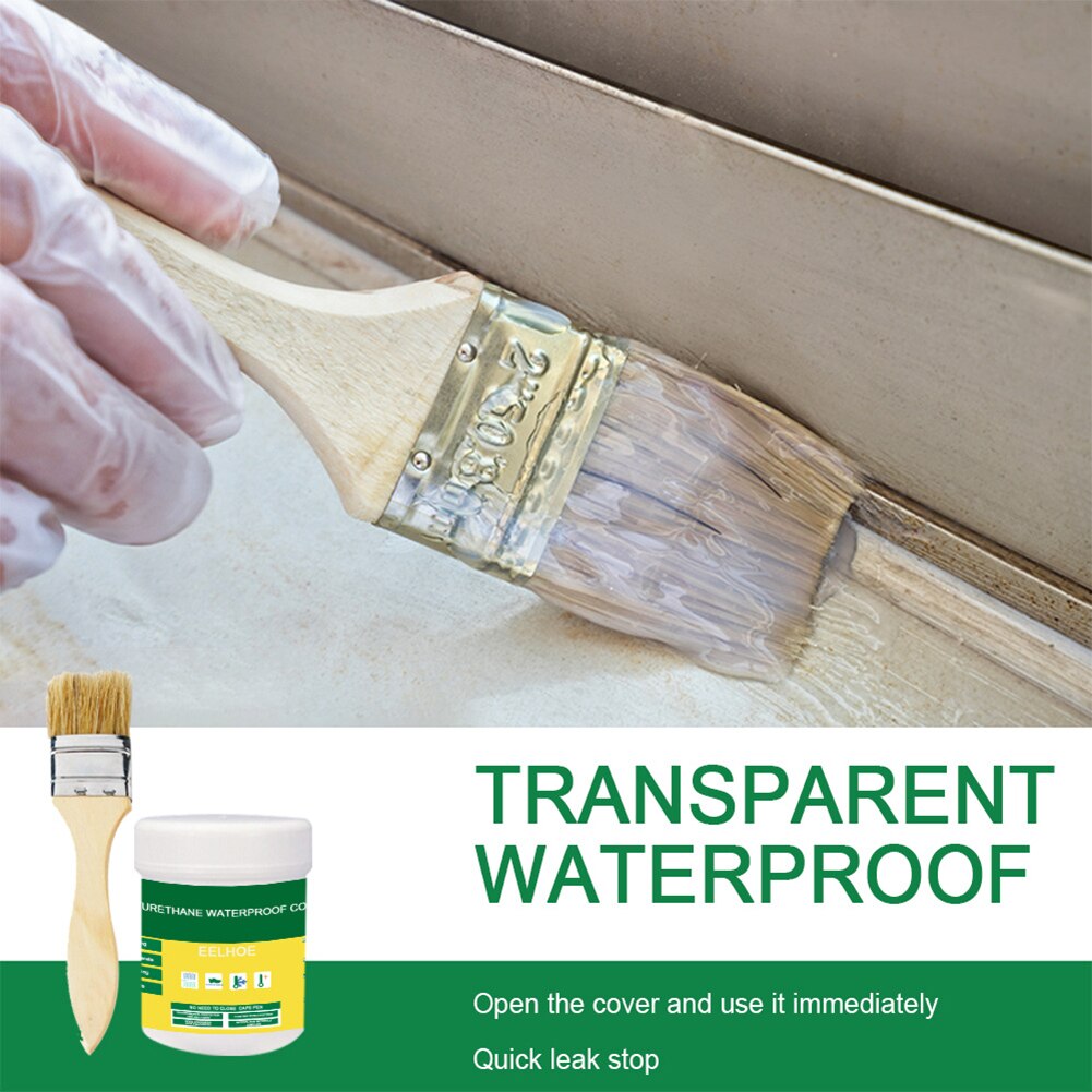 Transparent Waterproof Sealant Paste Repair Broken Surfaces Sealer w/Brush