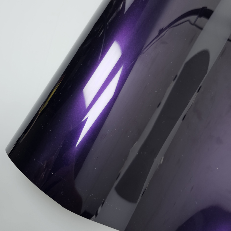 High Glossy Metallic Midnight Purple Wraping Vinyl Wrap Sticker for Car Decals Auto Stickers Car Film Cover Wrapping Foil Parts: 4XL